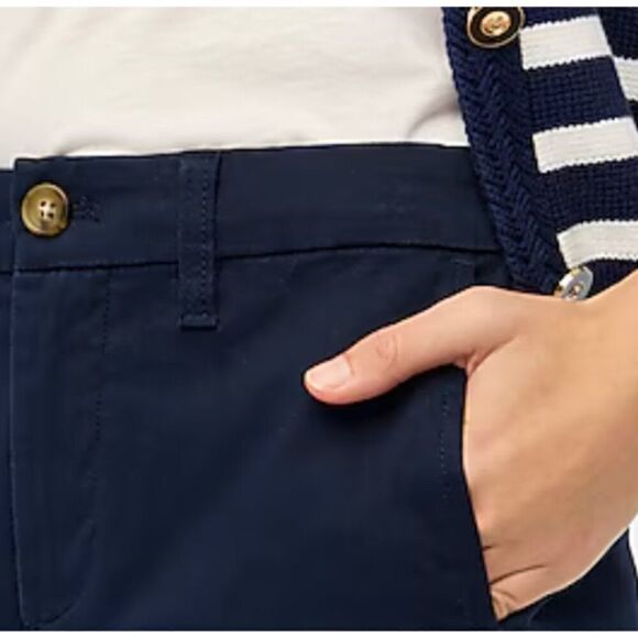 J. Crew Factory High-rise girlfriend chino pant Navy blue EUC size 0 - Picture 3 of 13